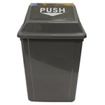 CLEANLINK RUBBISH BIN WITH SWING LID 40 LITRE GREY