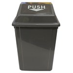 CLEANLINK RUBBISH BIN WITH SWING LID 60 LITRE GREY