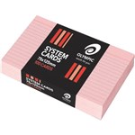 OLYMPIC RULED SYSTEM CARDS 100 X 150MM PINK PACK 100
