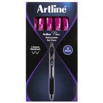 ARTLINE FLOW RETRACTABLE BALLPOINT PEN 10MM PINK BOX 12