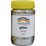 RAINBOW GLITTER 250G JAR SILVER