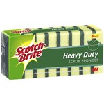 SCOTCHBRITE HEAVY DUTY FOAM SCRUB SCOURER SPONGE PACK 8