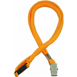 ALLIGATOR CLIP WOVEN LANYARD YELLOW WITH SAFETY RELEASE