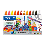 DOMS JUMBO TRIANGULAR WAX CRAYONS 12 PCS