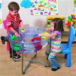 EDX CIRCULAR SAND AND WATER TRAY WITH STAND CLEARBLUE