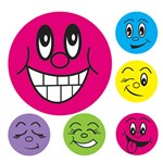 AVERY 69618 MERIT STICKERS MINI SMILEY FACE 13MM ASSORTED COLOURS PACK 800