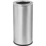 COMPASS GARBAGE BIN WITH GALVANISED LINER ROUND 45 LITRE SILVER