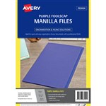 AVERY 88292 MANILLA FOLDER FOOLSCAP PURPLE PACK 20