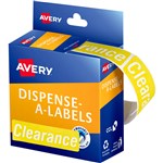 AVERY 937319 MESSAGE LABELS CLEARANCE 64 X 19MM YELLOW PACK 250