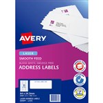 AVERY ADDRESS LABEL SMOOTH FEED LASER 33UP WHITE