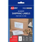 AVERY 959406 L7175 SHIPPING LABEL LASERINKJET 1UP A6 WHITE PACK 25