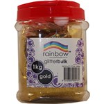 RAINBOW GLITTER 1KG JAR GOLD