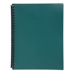 MARBIG DISPLAY BOOK REFILLABLE 20 POCKET A4 DARK GREEN