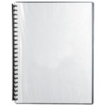 DISPLAY BOOK A4 20 PKT CLEAR FRONT BLACK