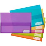 MARBIG POLYPICK DOCUMENT WALLET FOOLSCAP SUMMER COLOURS