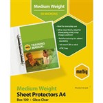MARBIG SHEET PROTECTORS MEDIUM WEIGHT A4 BOX 100