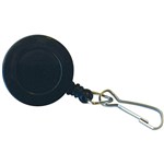 KEVRON RETRACTABLE ID CARD HOLDER WITH SWIVEL CLIP BLACK