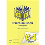 SPIRAX 211 EXERCISE BOOK 11MM RULED 70GSM 64 PAGE A4