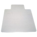 MARBIG DURAMAT CHAIRMAT PVC KEYHOLE LOW PILE CARPET 1140 X 1340MM