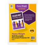 MARBIG DOCUMENT PROTECTOR WALL MOUNTABLE PVC A4 CLEAR