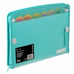 COLOURHIDE  ZIP IT EXPANDING FILE A4 SKY BLUE