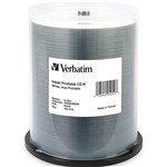 VERBATIM CDR 700MB 52X PRINTABLE SPINDLE WHITE PACK 100