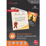 GBC ADHESIVE LAMINATING POUCH 125 MICRON A5 CLEAR BOX 25