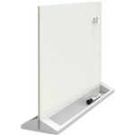 QUARTET DESKTOP MAGNETIC GLASSBOARD PANEL 430 X 584MM WHITE