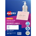 AVERY 936005 J8563 INKJET LABEL 14UP CLEAR WITH MATT FINISH PACK 25