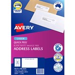AVERY 959001 L7160 QUICK PEEL ADDRESS LABEL WITH SURE FEED LASER 21UP WHITE PACK 100