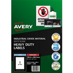 AVERY 959067 L7067 HEAVY DUTY LASER LABELS 1UP WHITE PACK 25