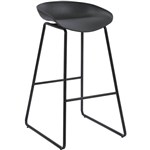 RAPIDLINE ARIES BARSTOOL BLACK POWDERCOATED FRAME WITH POLYPROPYLENE SHELL SEAT BLACK