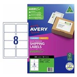 AVERY 936089 J8165 SHIPPING LABELS INKJET 8UP WHITE PACK 50