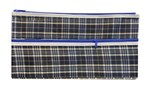 PICTOR TARTAN DOUBLE ZIP PENCIL CASE 350 X 180 MM