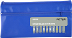 PICTOR NAME ALPHABET PENCIL CASE 350 X 180MM BLUE