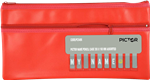 PICTOR NAME ALPHABET PENCIL CASE 350 X 180MM RED