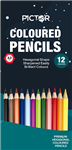 PICTOR DOMS PREMIUM COLOURED PENCILS 33MM PACK 12