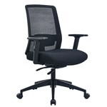 MONDO ZONE ERGONOMIC CHAIR MESH BACK WITH ARMS BLACK