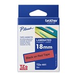 BROTHER TZE441 LAMINATED LABELLING TAPE 18MM BLACK ON RED