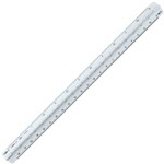 LINEX 322 TRIANGULAR SCALE RULER 300MM WHITE