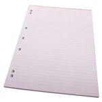 QUILL RULED BANK PAD 7 HOLE PUNCHED 60GSM 90 LEAF A4 WHITE