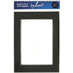 ZART PRECUT CARD MOUNTS FRAME BLACKWHITE A4 PACK 10