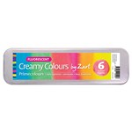 ZART PRIMECOLOURS CREAMY COLOURS WATERCOLOUR PAINT FLUORO BOX 6
