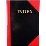 BLACK AND RED NOTEBOOK CASEBOUND RULED AZ INDEX 200 PAGE A4 GLOSS COVER