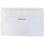 INITIATIVE DL ENVELOPES WALLET PLAINFACE SELF SEAL 80GSM 110 X 220MM WHITE BOX 500