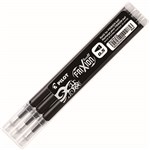 PILOT BLSFR5 FRIXION ERASABLE ROLLERBALL GEL REFILL FINE 05MM BLACK PACK 3