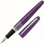PILOT MR3 FOUNTAIN PEN VIOLET ELLIPSE MEDIUM NIB BLACK
