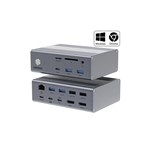 COMSOL USBC DUAL MONITO 16 PORT DOCKING STATION GREY