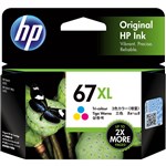 HP 3YM58AA 67XL INK CARTRIDGE HIGH YIELD CYANMAGENTAYELLOW