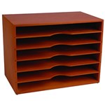 ESSELTE NATURALS STATIONERY STAND HORIZONTAL 6 TIER WOODEN